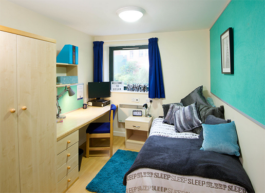 UCLan dorm room