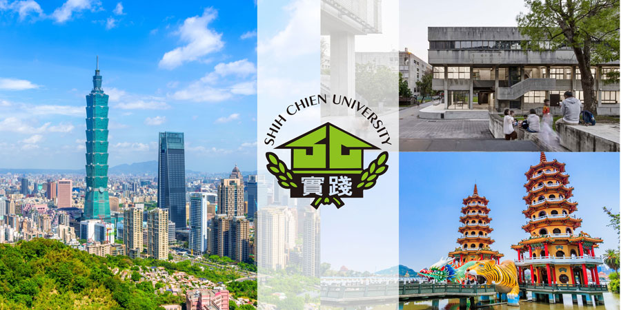 Banner collage of Taiwan and SCU campus +logo