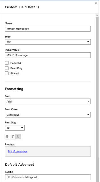 Adding Links to Forms