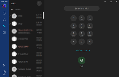Calling via Teams
