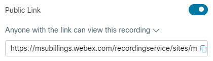 Webex recording public link.