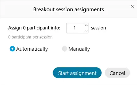 Breakout session assignment