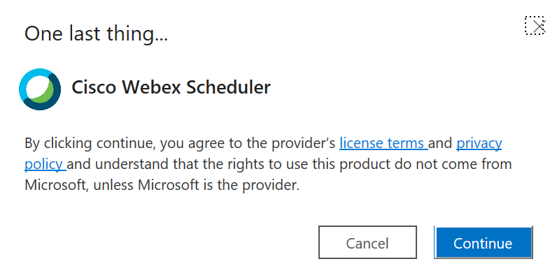 Install Webex Scheduler