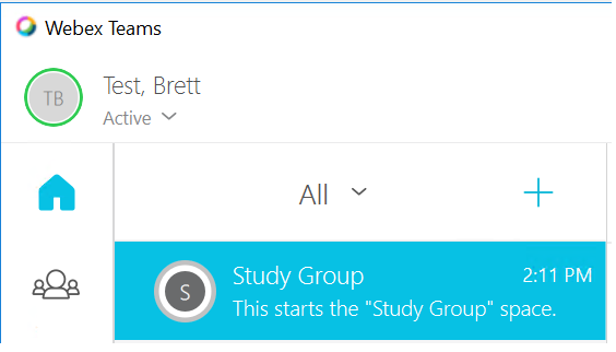 A Space has been created.