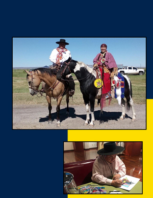 James Shoshone on horseback