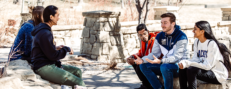 Students Sitting Outside