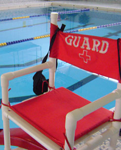 A lifeguard's chair