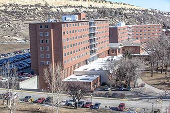 Petro Hall and Rimrock Hall on the MSUB university campus