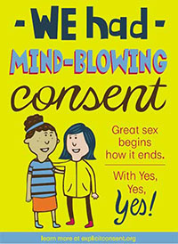 book cover: We had mind-blowing consent. Great sex begins how it ends. With yes, yes, yes!