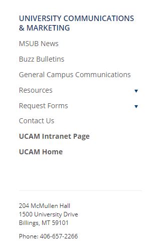 UCAM side navigation