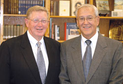 Senator Conrad Burns and MSUB Chancellor Ron Sexton