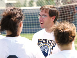 Don Trentham and youth soccer players