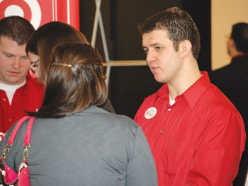  - Target employees talk with students Thursday at the 13th annual Career Fitness Fair at MSU Billings