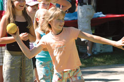 a youngster enjoying last year's Summerfest on the main MSUB campus