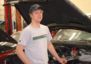 Taylor Fouts at the College of Technology