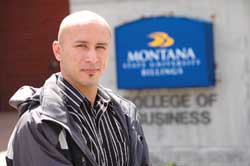 MSUB award winning student, Curtis Wallette