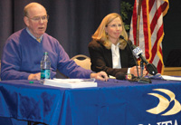 photo of press conference on the MSUB campus