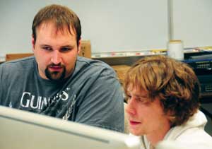 Casagrande with a student