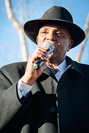 Dr. Durley delivering his speech