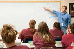 Atkinson teaching a class