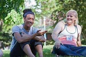Students introduce themselves during the 2012 new student orientation at MSU Billings