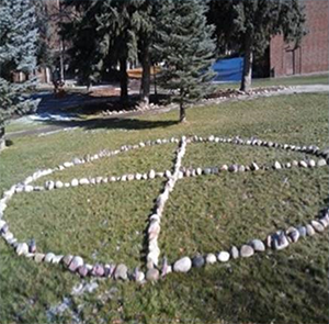 medicine wheel on the MSUB university campus