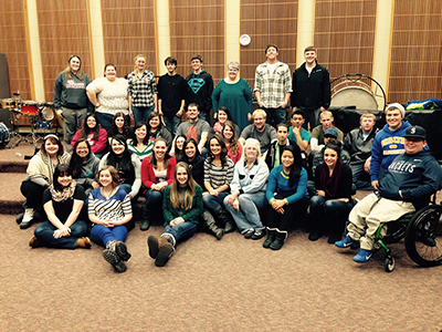 performers at rehearsal