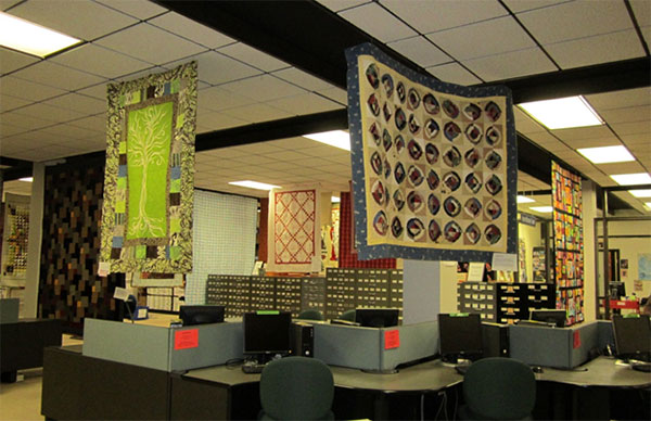 Photo of quilts in the MSUB Library