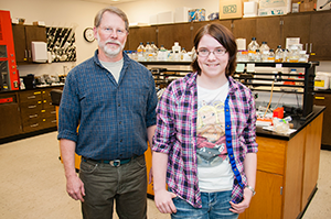 Aubree and Professor Tom Lewis