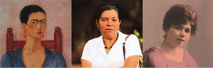painter Frida Kahlo of Mexico, peasant activist Rufina Amaya of El Salvador, and poet Alfonsina Storni of Argentina