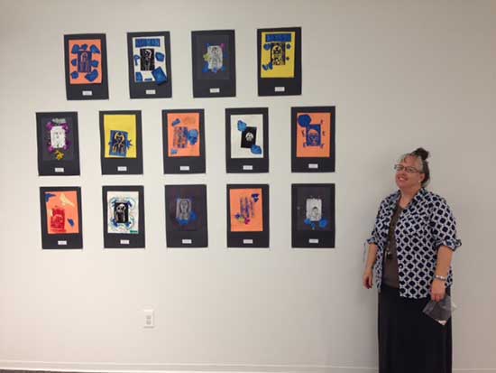 exhibition of two-dimensional work by Kids on Campus students