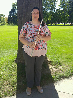 Isabella Heaps with her flute