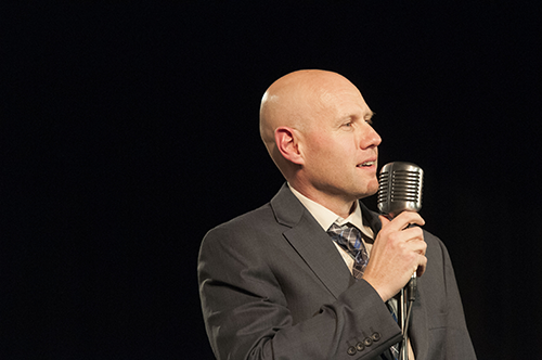 John Roberts on stage