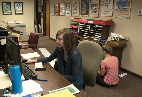 MSU Billings intern at work