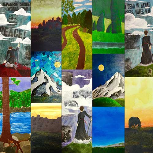 collage of student art