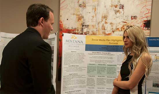 a MSUB student giving a research presentation