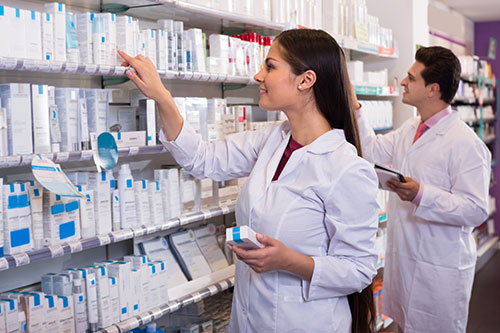 pharmacy technicians at work