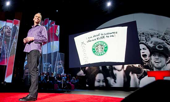 Frank Warren on stage