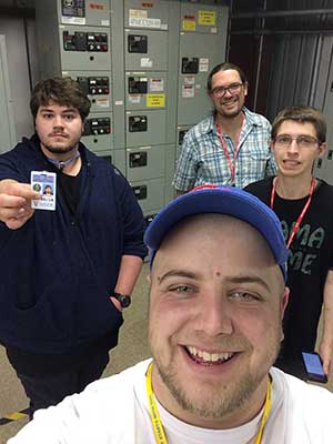 Matt Queen with his science students