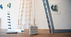 2. Mooring, detail, Mark Earnhart, Aluminum and Kevlar Thread