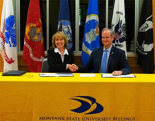 Chancellor Dan Edelman and Montana Adjutant General, MG Quinn
