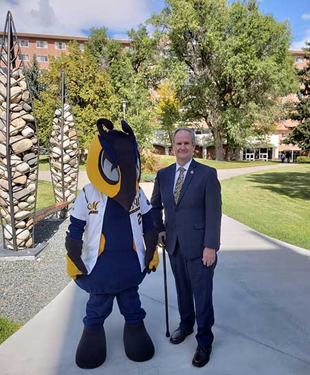 Chancellor Edelman with Buzz