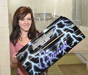 City College auto body student