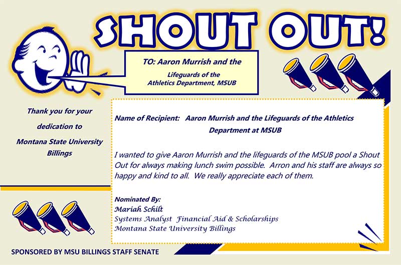 shout out recipient Aaron Murrish
