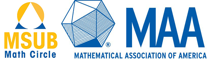 MSUB Math Circle logo and MAA logo