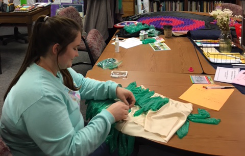 students working on a project at the WGSC