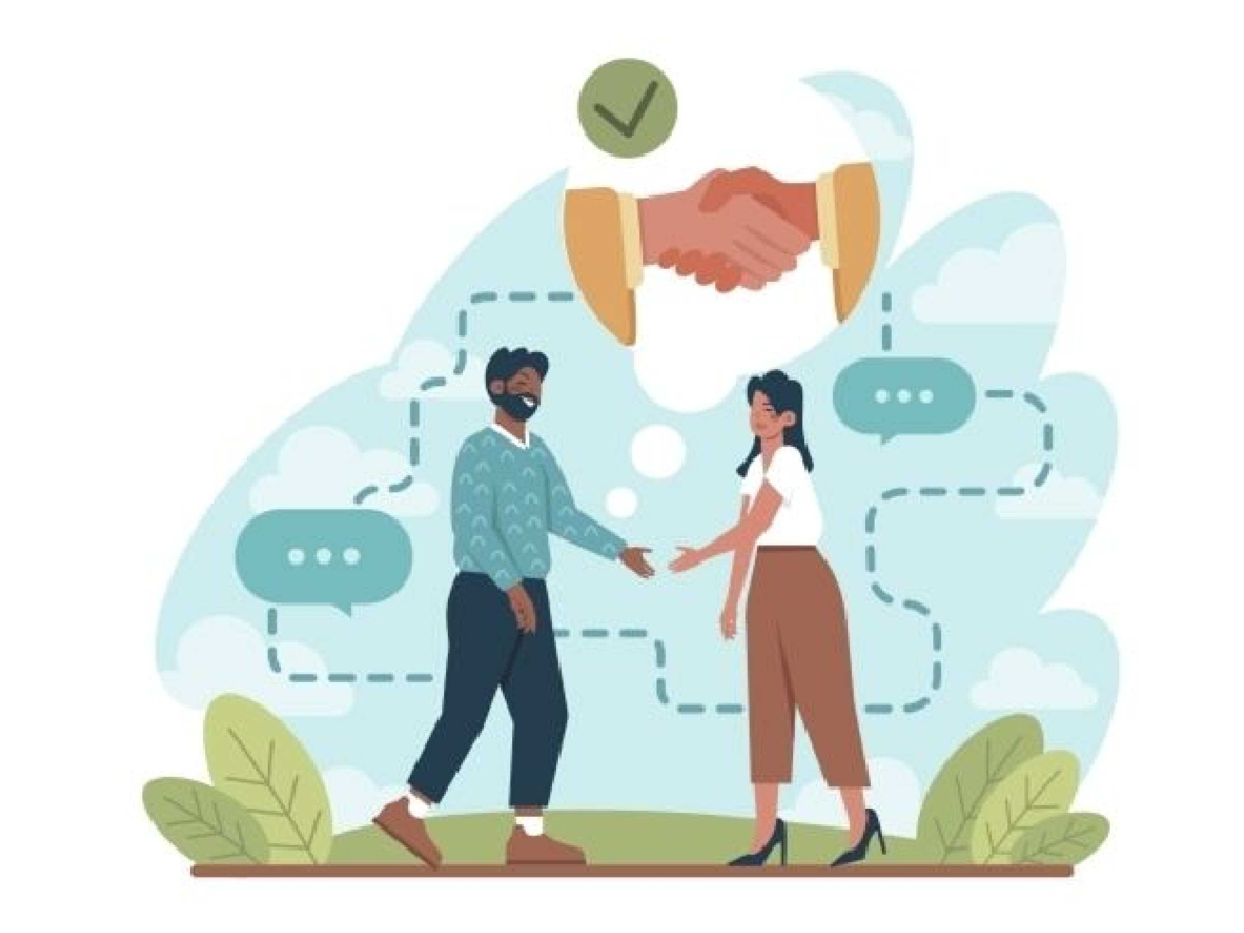 two people shaking hands