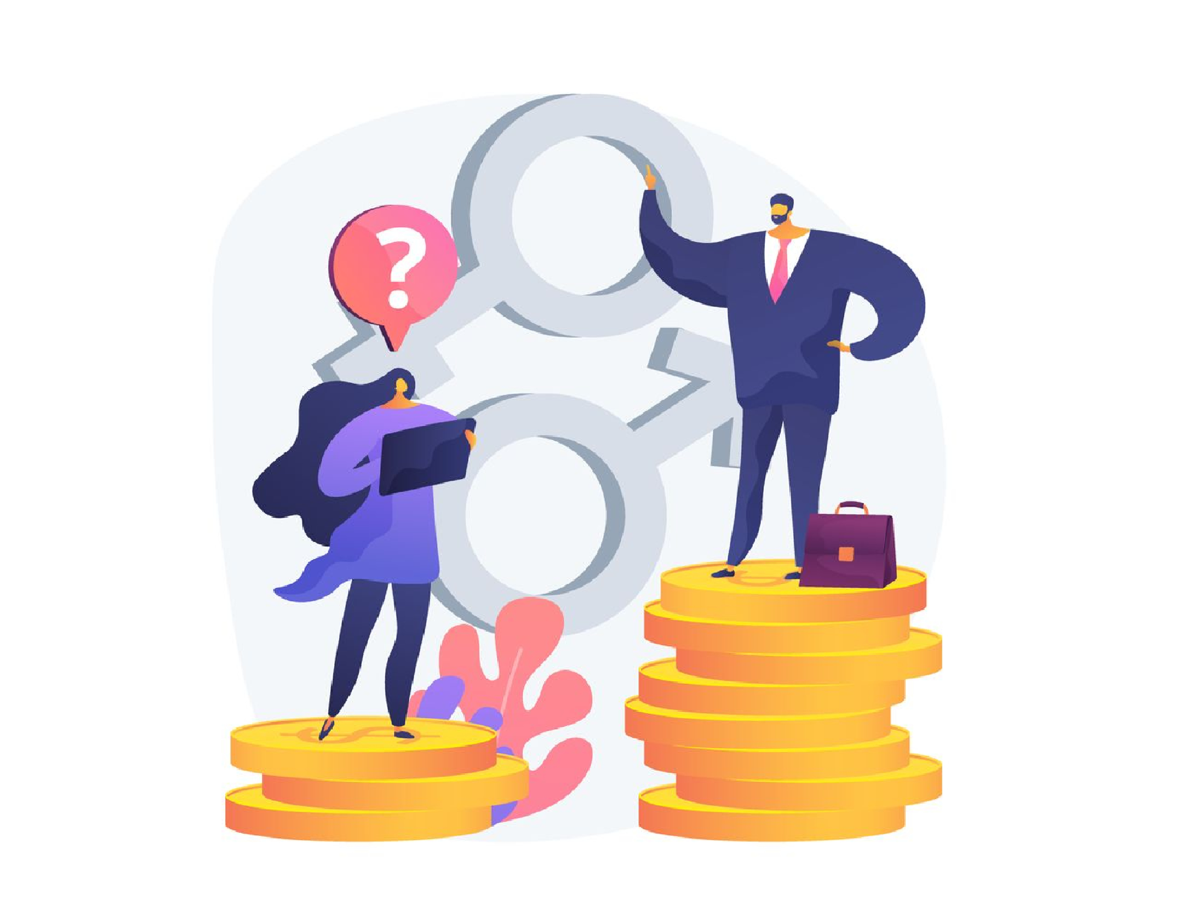 woman discriminated against illustration