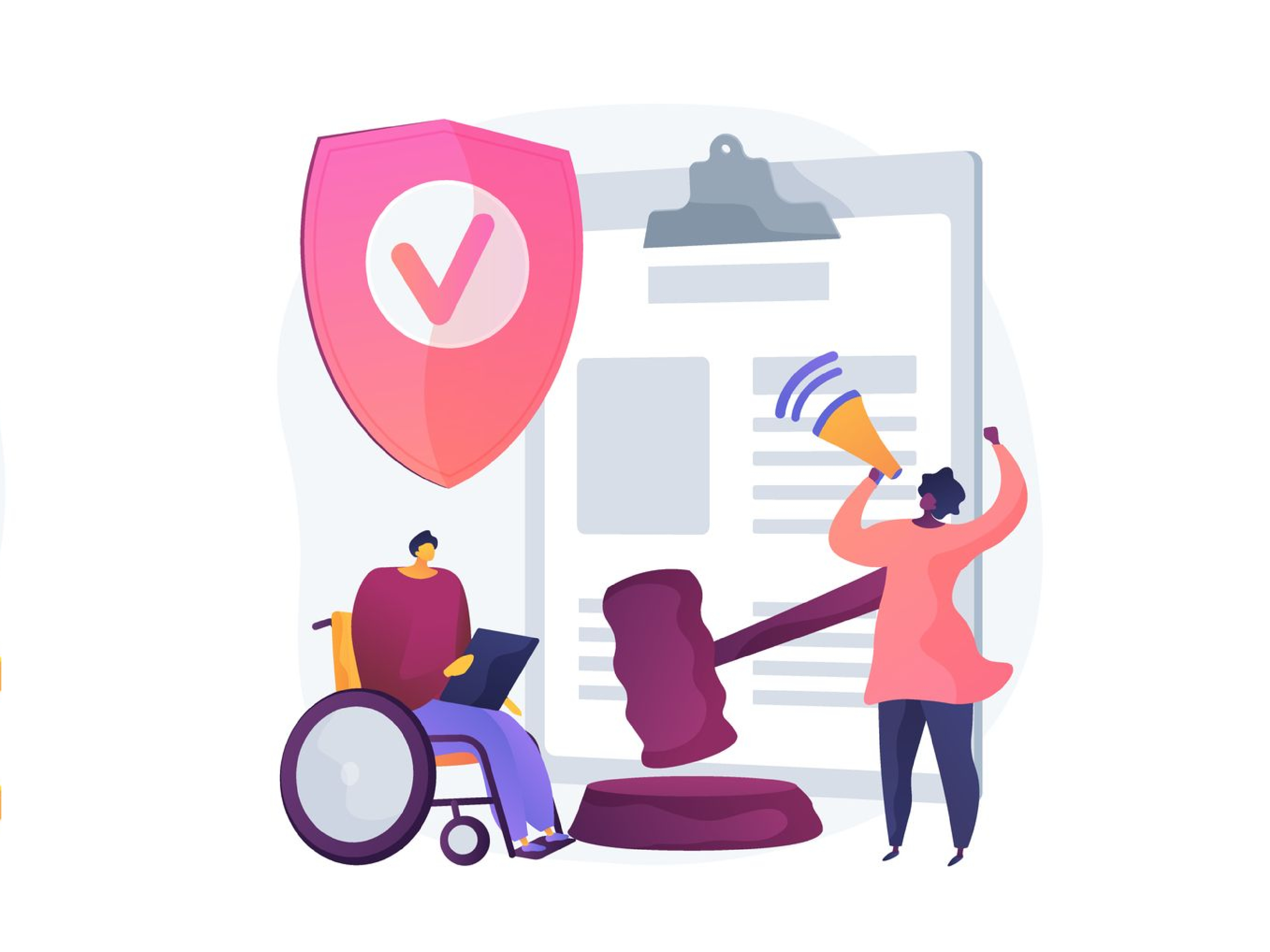 worker demanding rights illustration